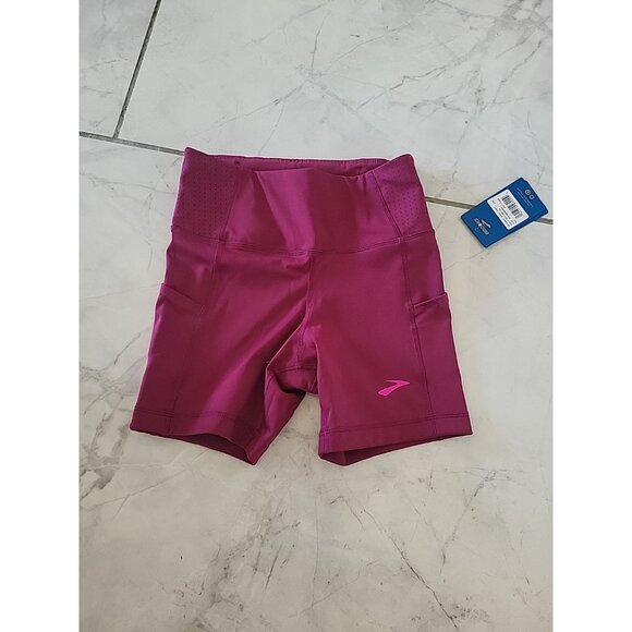 Brooks Women's Method 5" Short Tight Running Athletic Shorts Boysenberry Small - Picture 5 of 9